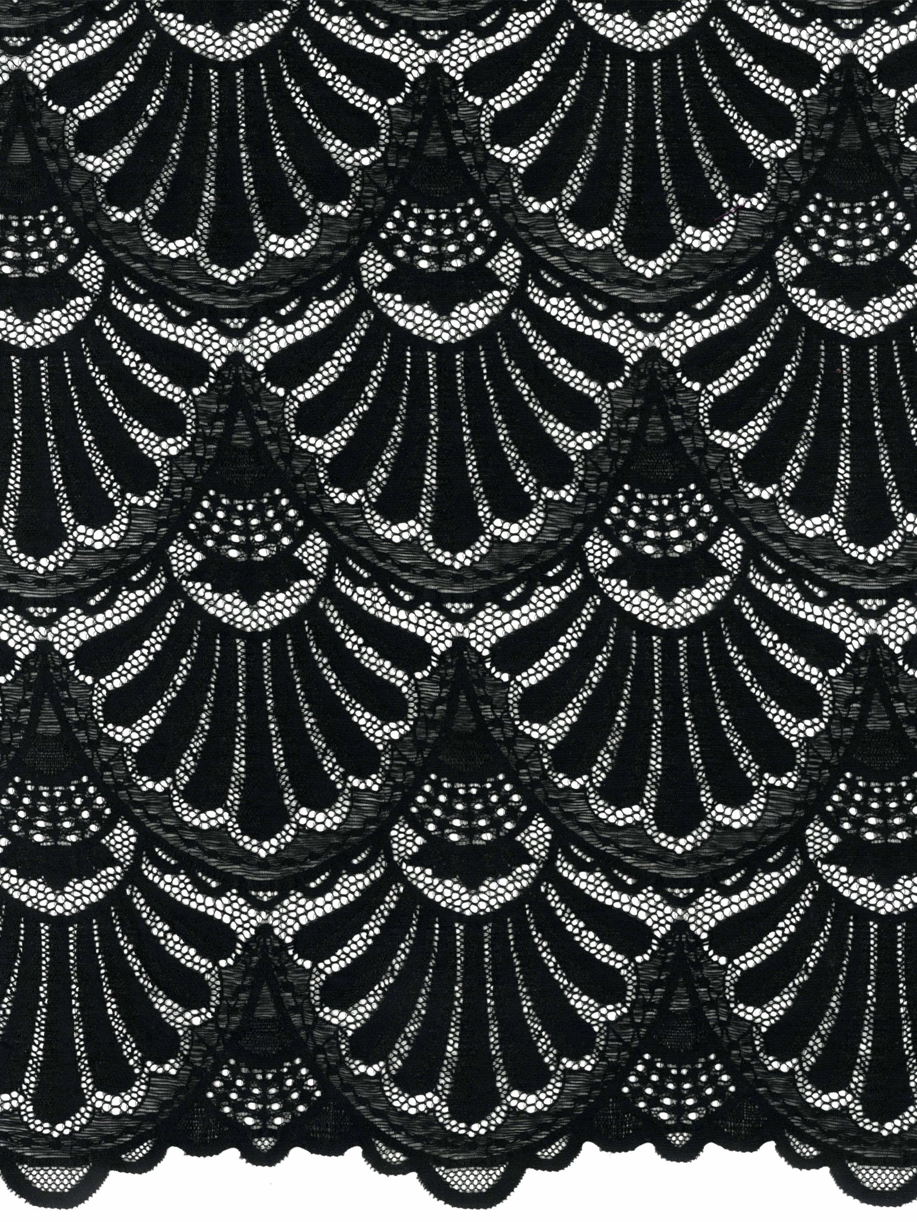 Dentelle extensible noire - LB7009