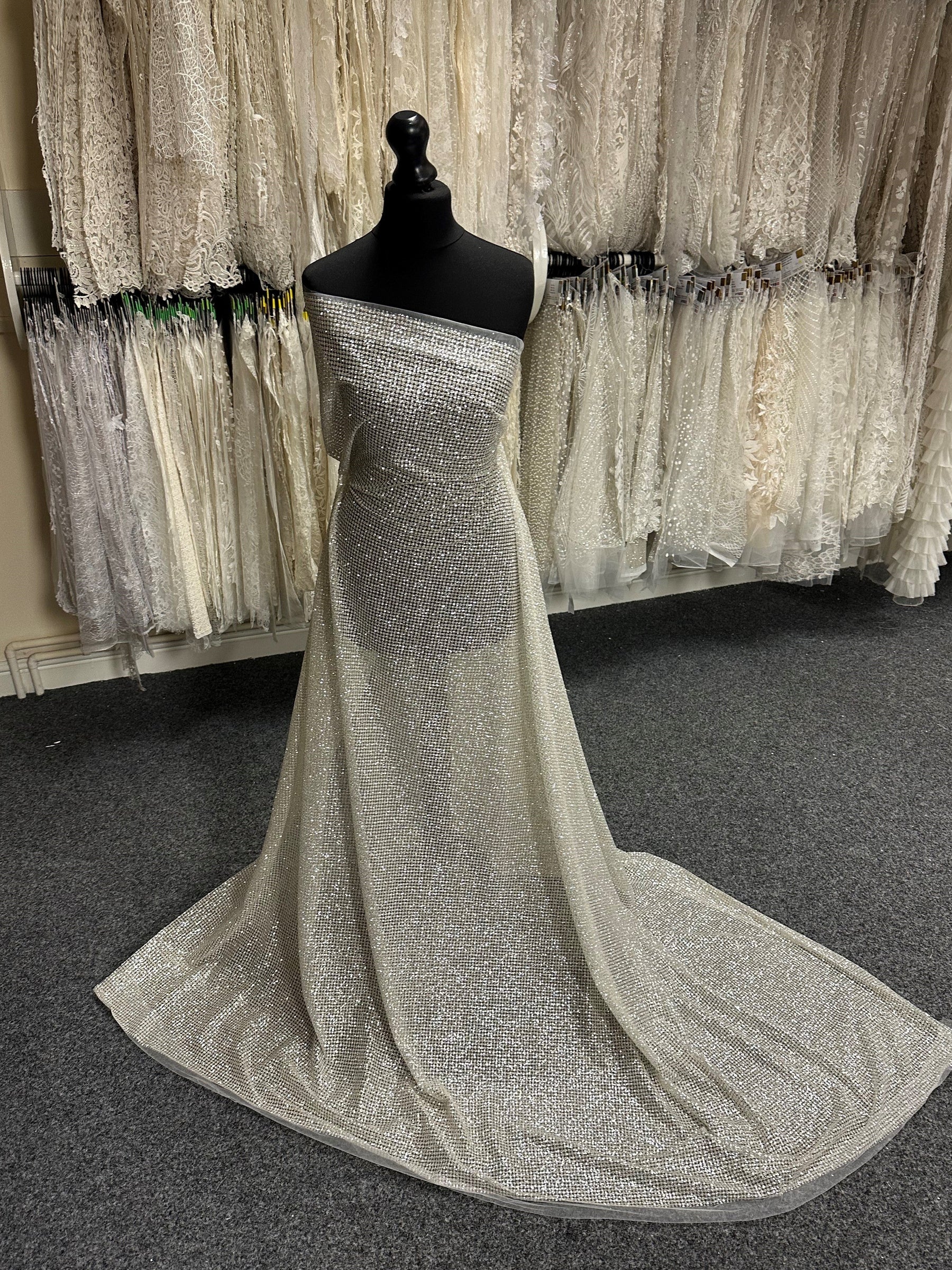 Tulle pailleté ivoire - Leigh