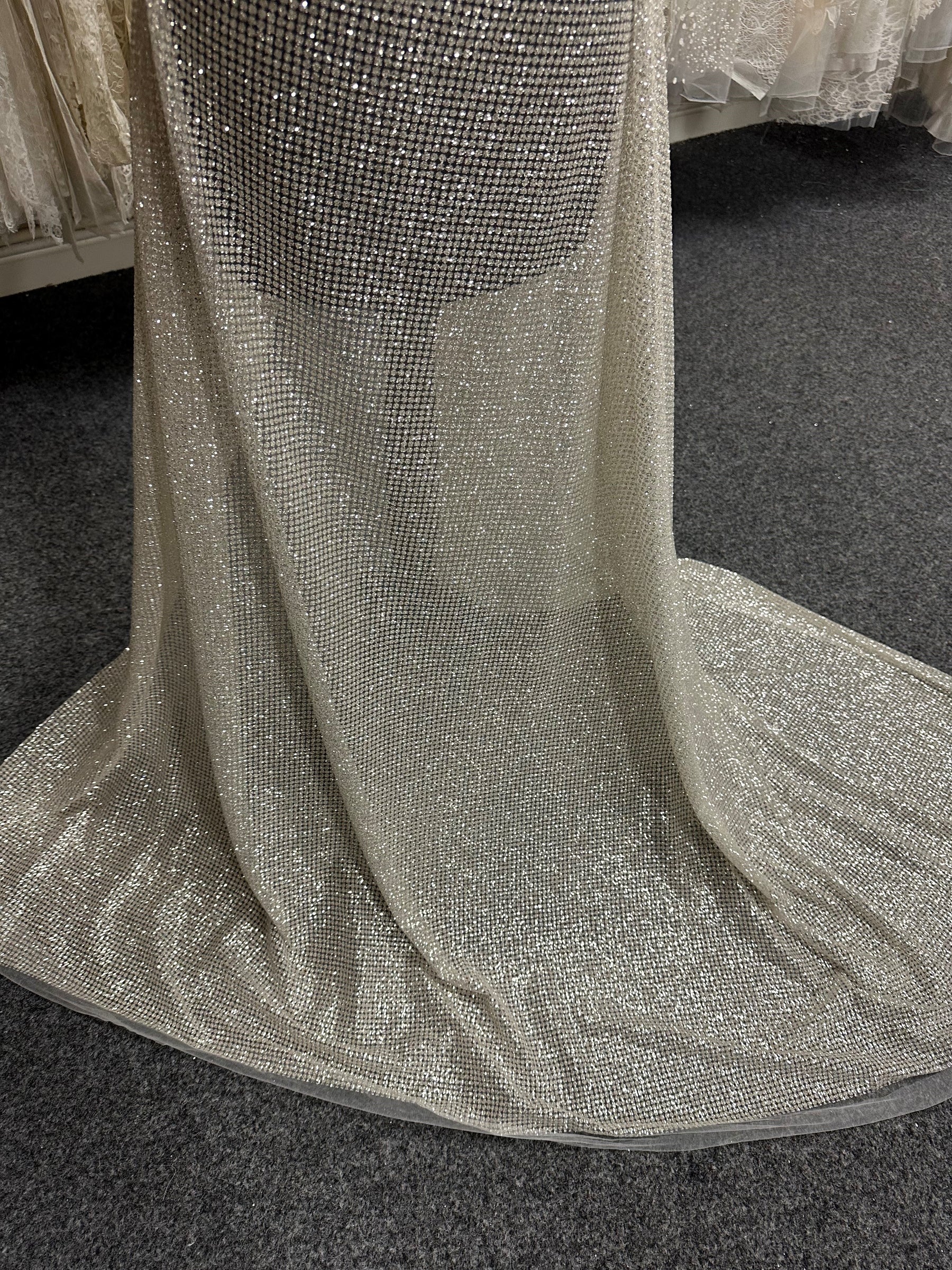 Tulle pailleté ivoire - Leigh