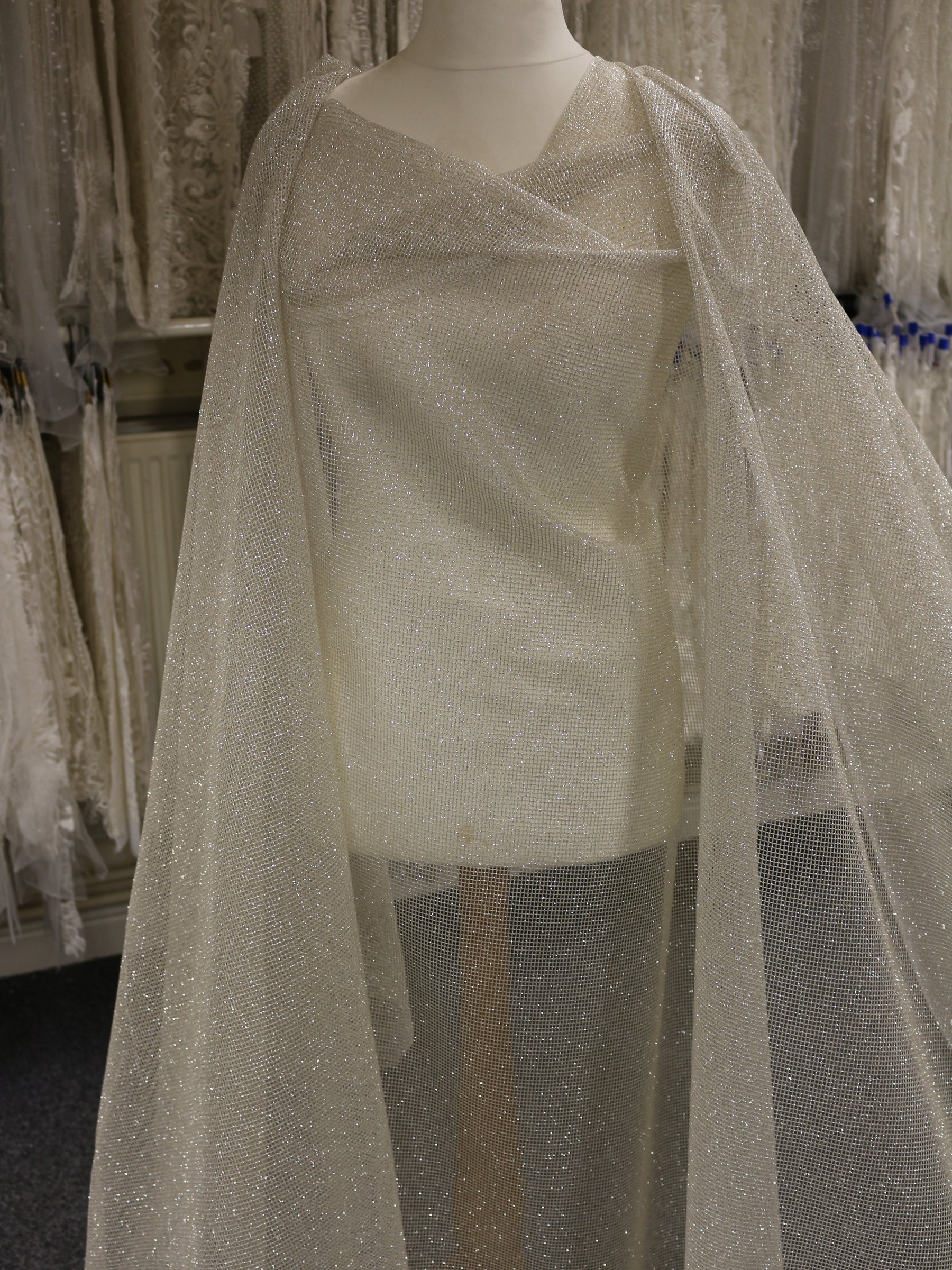 Dentelle Pailletée Ivoire - Lattenzo