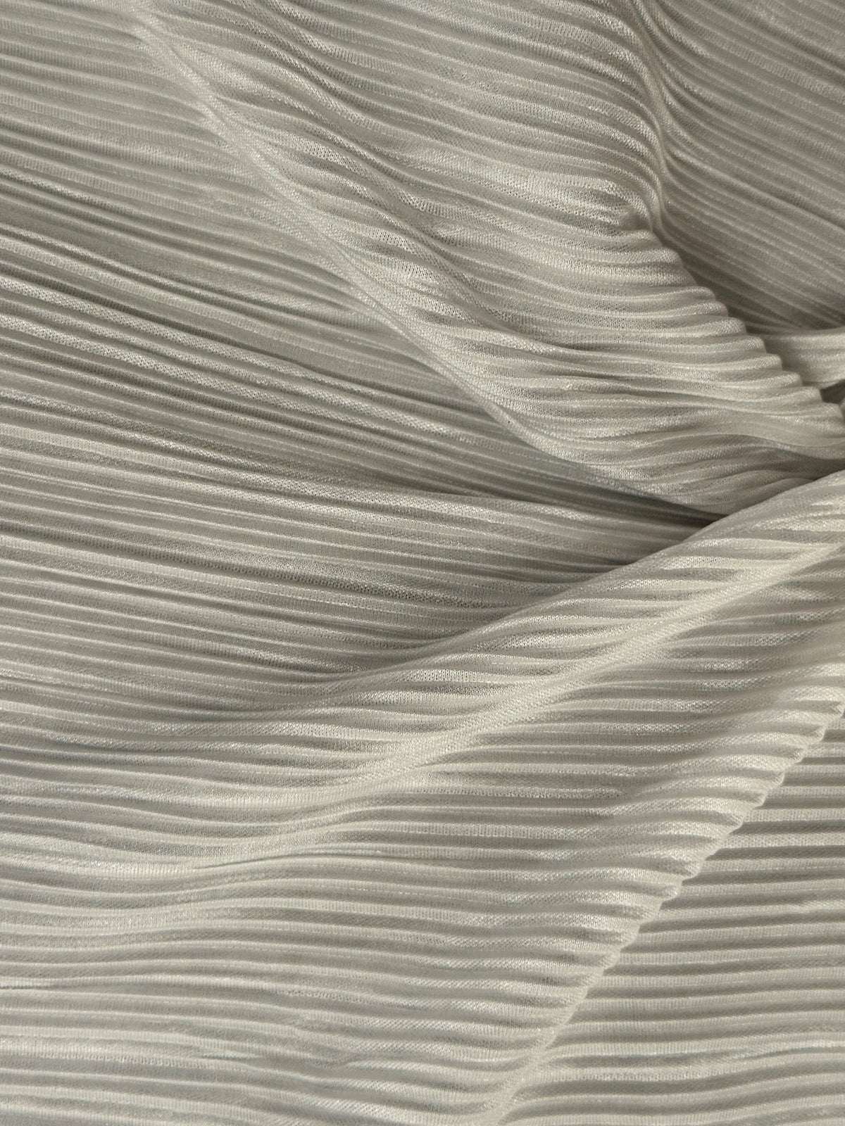 Tissu polyester plissé ivoire - Laval (CF)