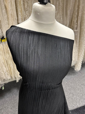 Tissu en polyester plissé noir - Leeway