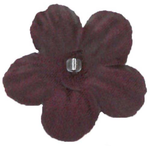 Fleurs en satin bordeaux foncé - M10 (Sachet de 144)