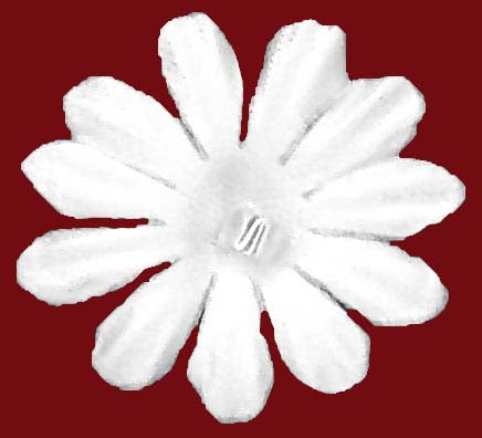 Fleurs en satin blanc - M12 (Sachet de 144)