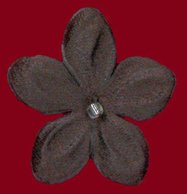 Fleurs en satin chocolat - M13 (Sachet de 144)