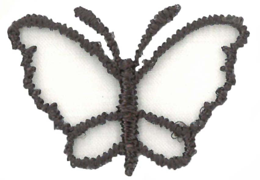 Applique papillon chocolat - M1
