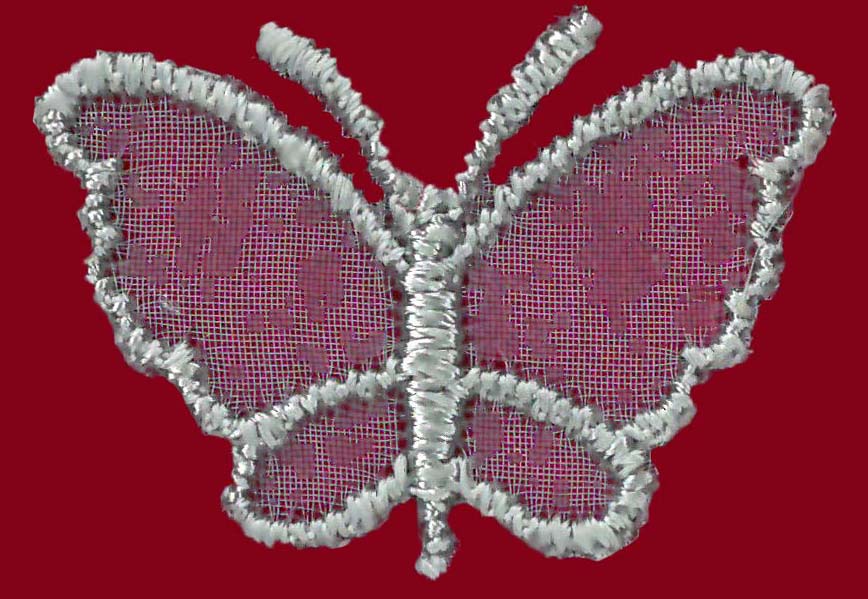 Applique papillon vert brumeux - M1