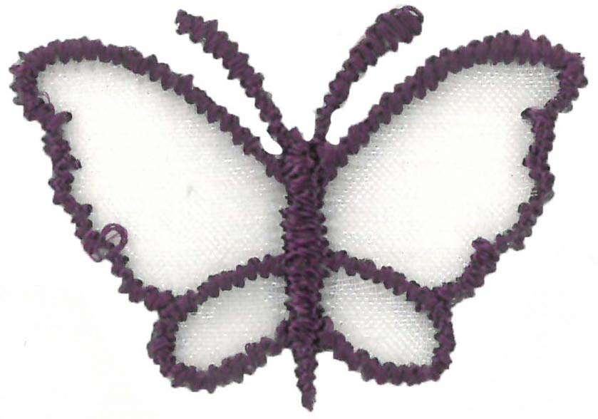 Applique papillon violet - M1