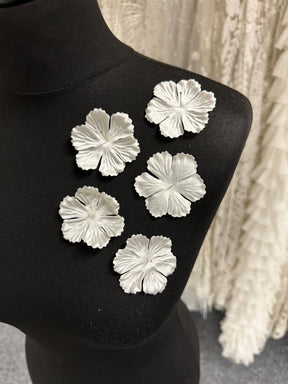 Pale Ivory Eco 6 Petal Flowers - MM0032 (Bag of 144)