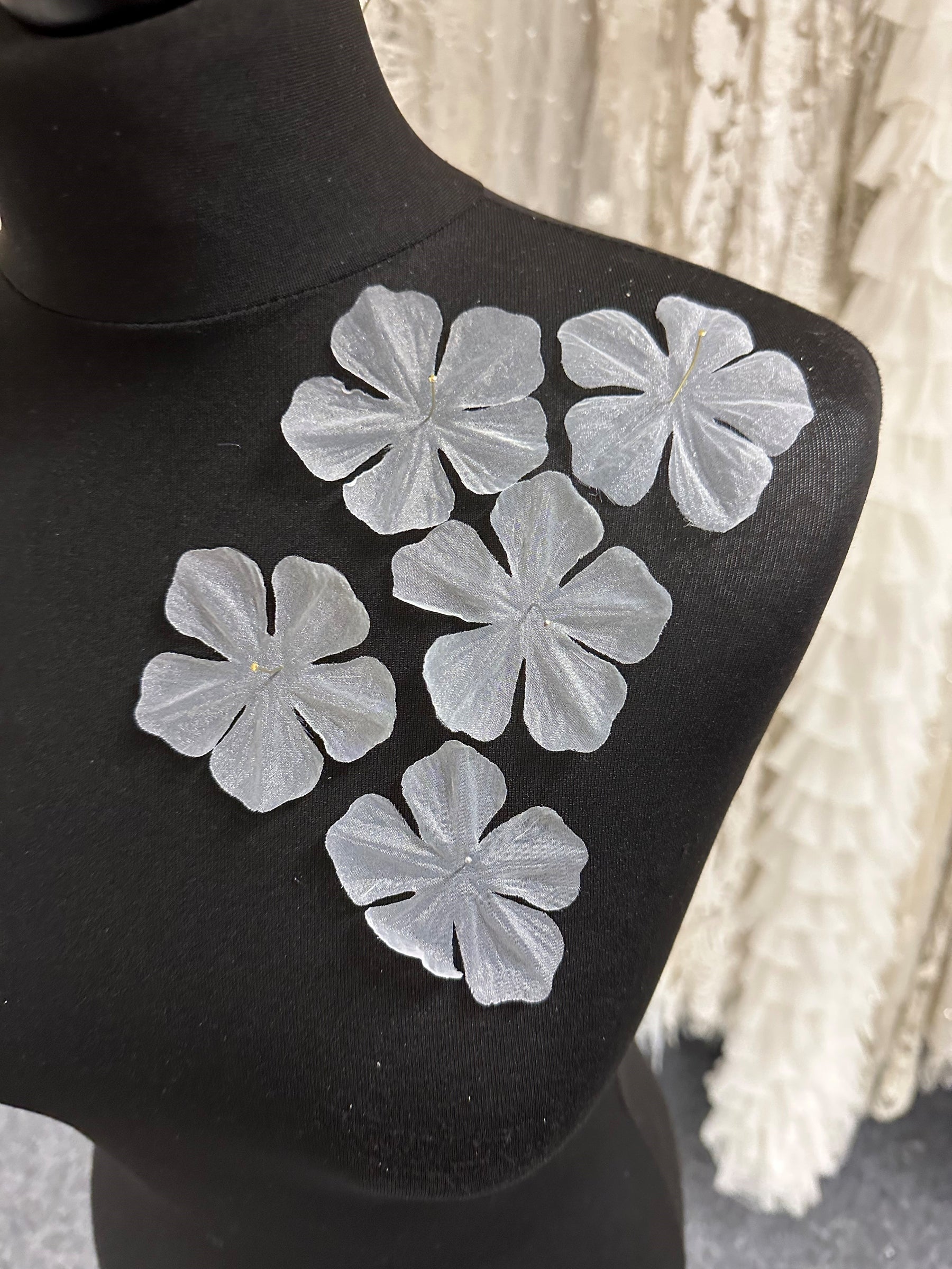 Ivory Eco Georgette Flowers - MM0041 (Bag of 144)