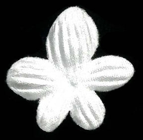 Fleur découpée au laser blanc hivernal - MM0028 (paquet de 144)