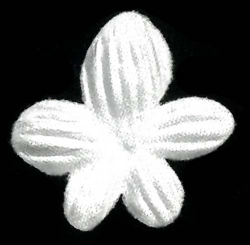 Fleur découpée au laser blanc hivernal - MM0028 (paquet de 144)