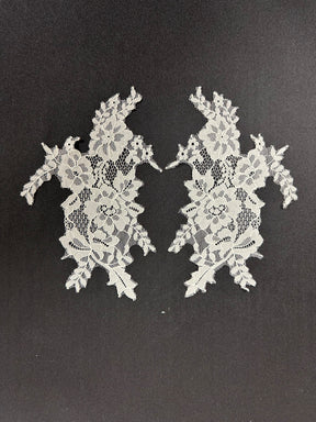 Appliques de dentelle florale ivoire - MT8003