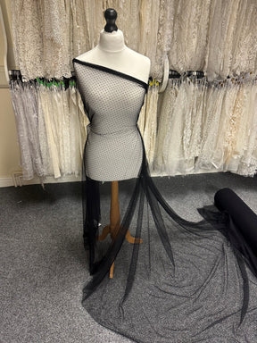 Tulle à pois noirs - Madelaine (CF)