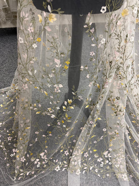 Dentelle brodée multicolore - Mania