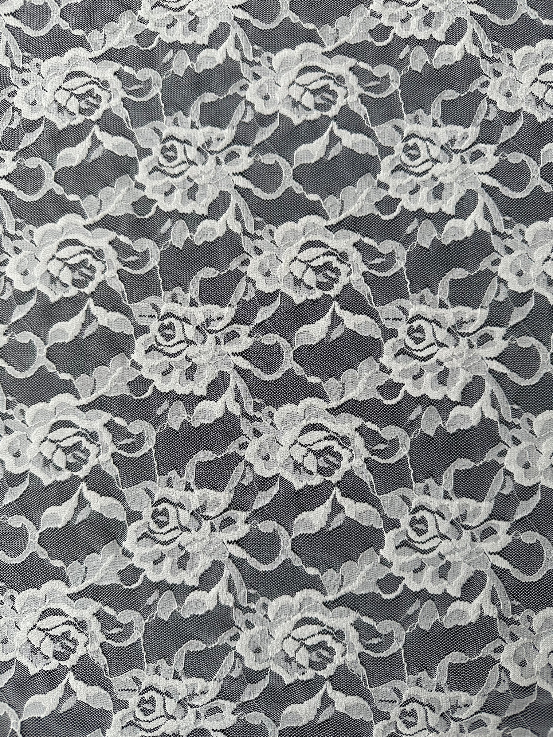 Dentelle extensible ivoire Raschel – Matina