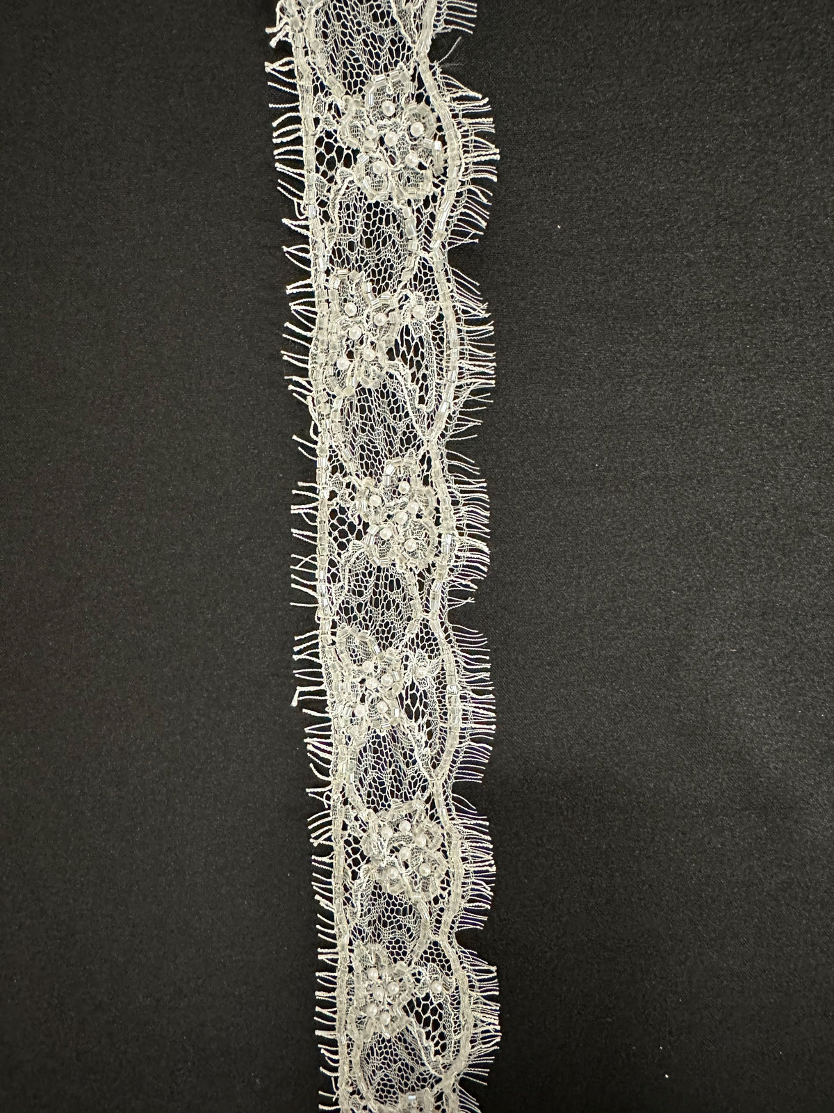 Galon de Dentelle Perlé Ivoire - Maude