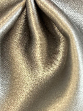 Satin de Soie Gris Métal - Magnifique