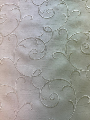 Tissu pour gilet brodé ivoire - Miami