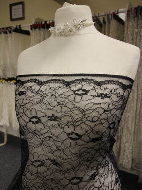 Dentelle cordée marine - Leanne