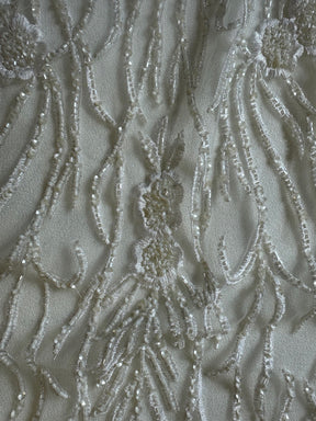 Dentelle Perlée Main Ivoire - Nabeela