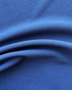 Navy Stretch Polyester Heavy Crepe - Spain