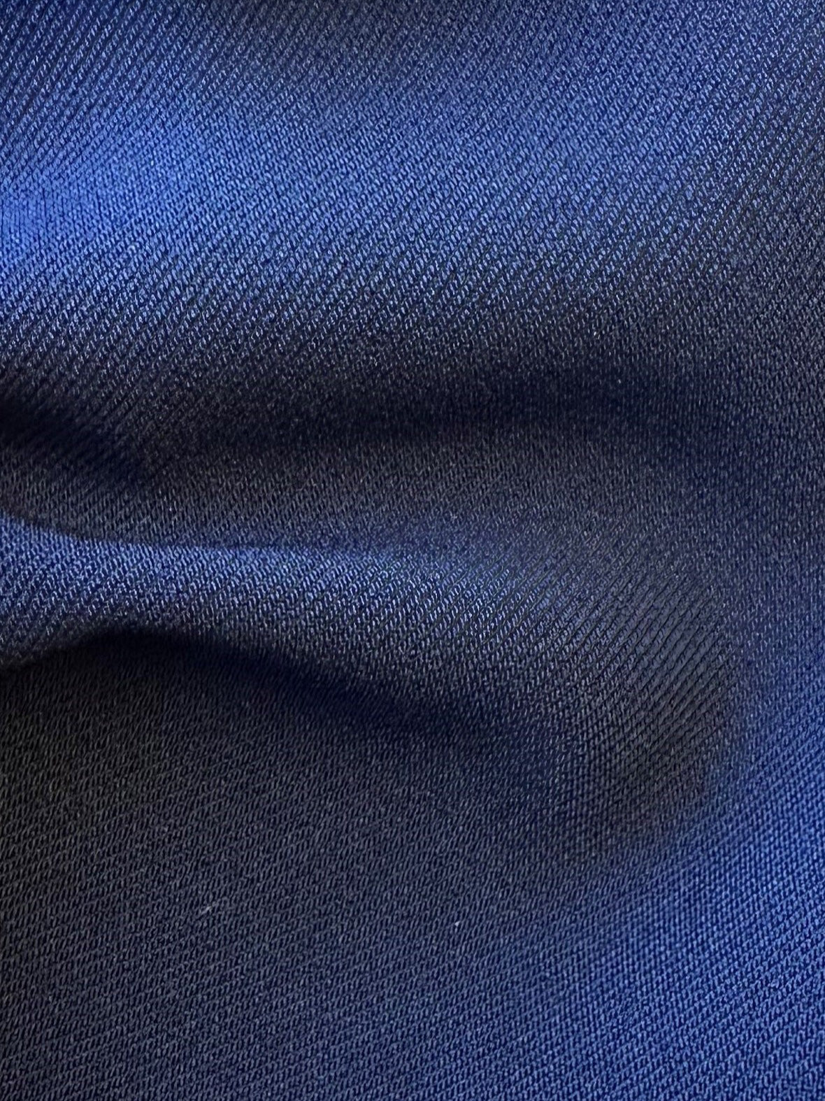 Navy Heavyweight Stretch Satin - Diorama
