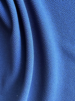 Navy Stretch Polyester Heavy Crepe - Spain