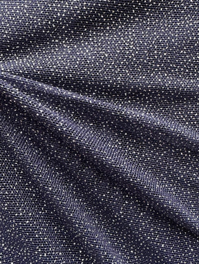 Tissu pailleté extensible bleu marine - Ballerina