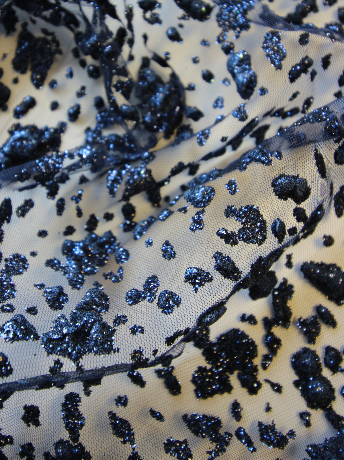 Dentelle bouffante pailletée bleu marine - Razzle Dazzle
