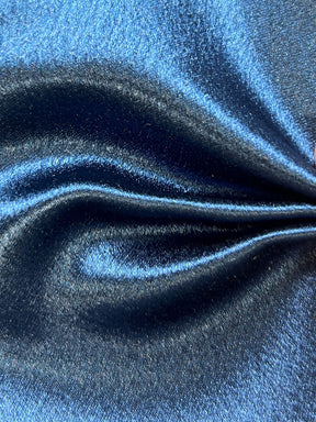Satin Crêpe Polyester Bleu Marine - Desire