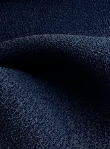 Crêpe de polyester bleu marine - Portugal