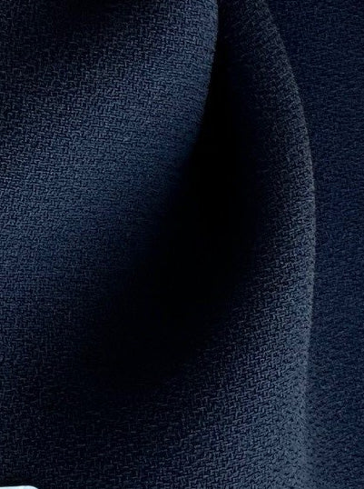 Crêpe de polyester bleu marine - Portugal