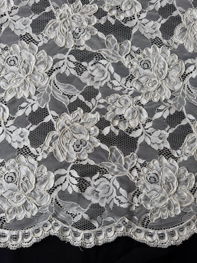 Dentelle cordée ivoire - P213