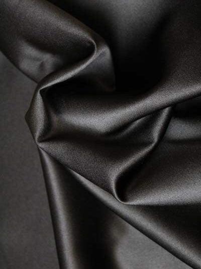 Black Polyester Duchess Satin - P42