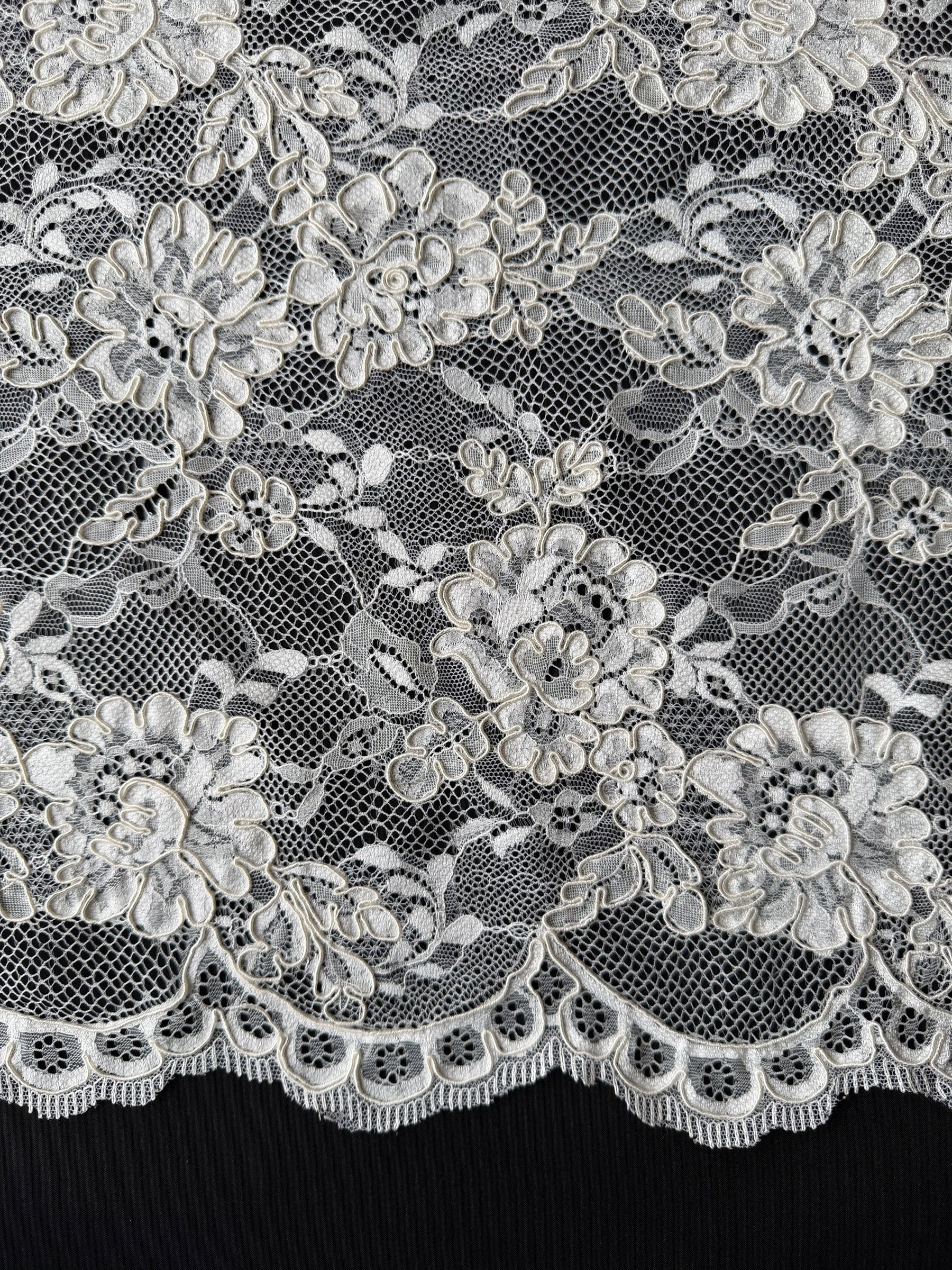 Dentelle cordée ivoire - P442