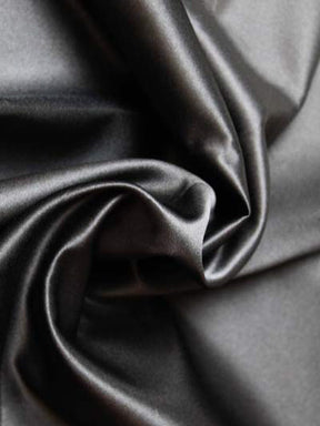 Black Polyester Lightweight Duchess Satin - P44