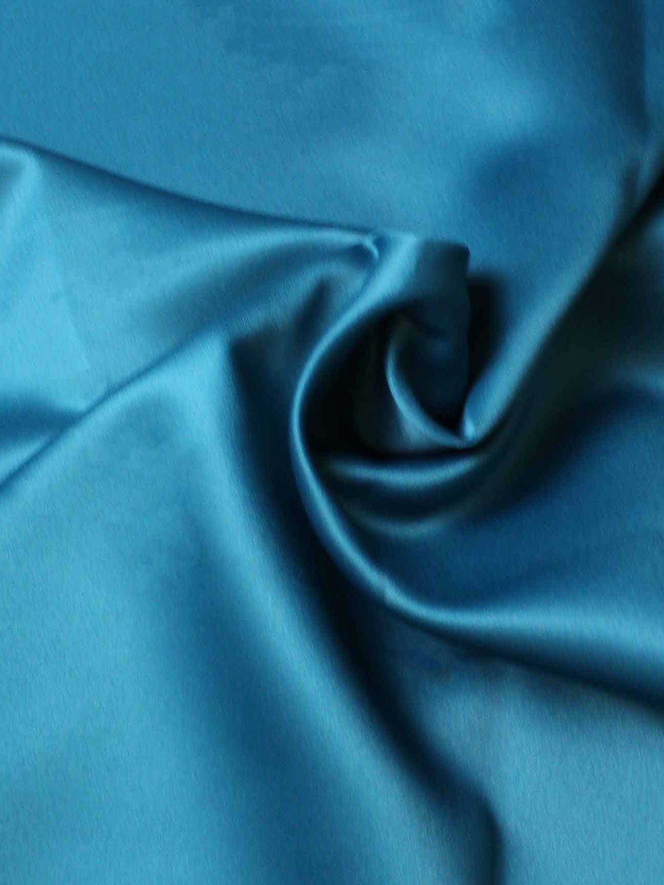 Satin duchesse léger en polyester bleu sarcelle - P44