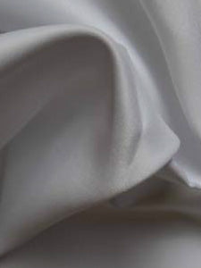 White Polyester Lightweight Duchess Satin - P44