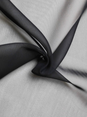 Mousseline de polyester noire - P58