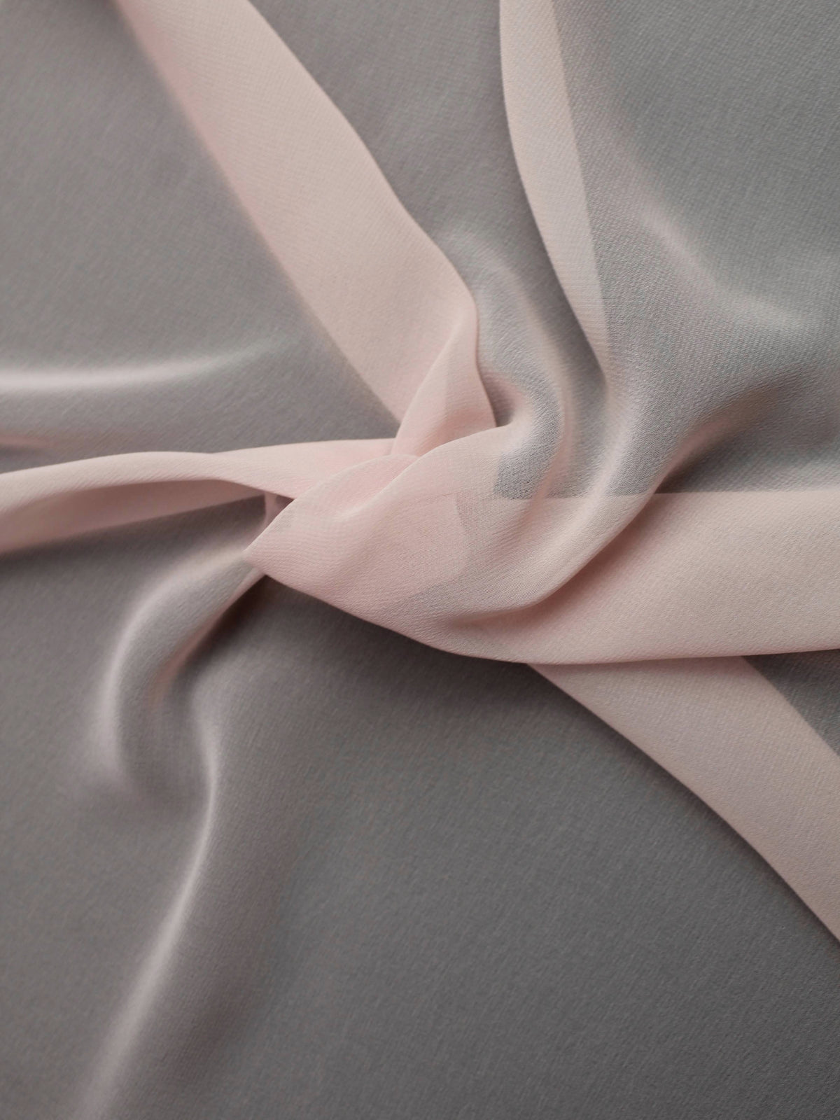 Mousseline de polyester rose poudré - P58