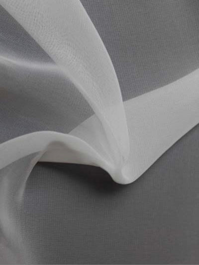 Mousseline de polyester ivoire foncé - P58