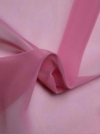 Mousseline de polyester rose - P58