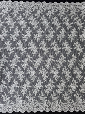 Dentelle cordée ivoire - P637