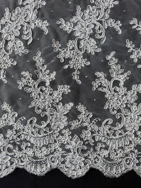 Dentelle cordée ivoire - P637