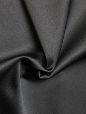 Black Polyester Lycra Duchess Satin - P83