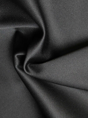 Black Polyester Lycra Duchess Satin - P83