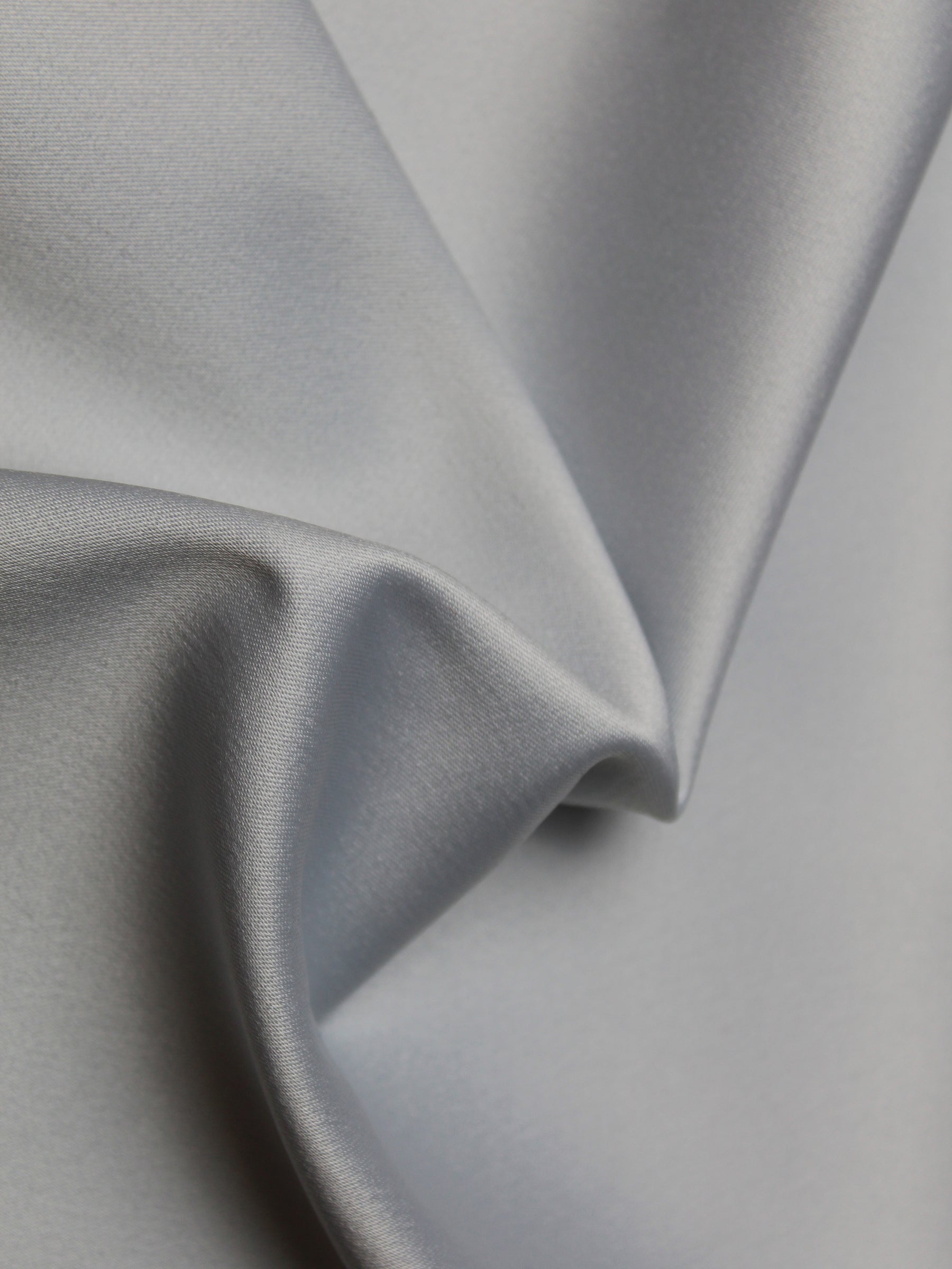 Silver Polyester Lycra Duchess Satin - P83