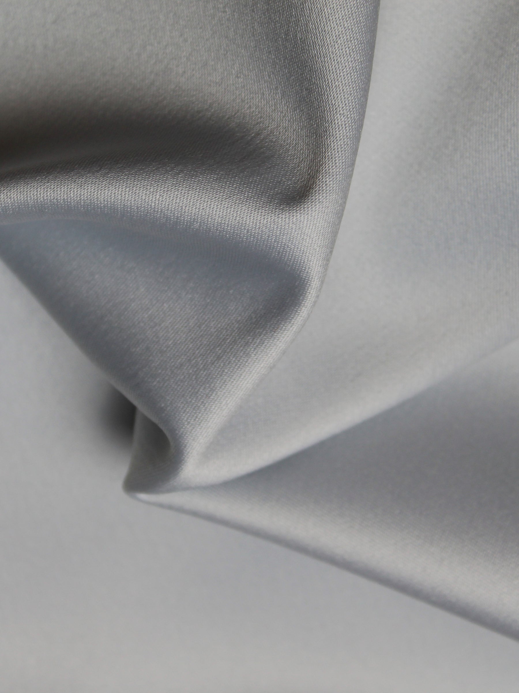 Silver Polyester Lycra Duchess Satin - P83