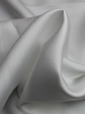 Ivory Polyester Stretch Satin - PB1003